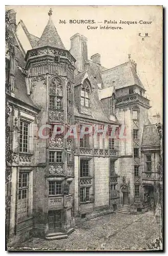 Cartes postales Bourges Palais Jacques Coeur Cour Interieur