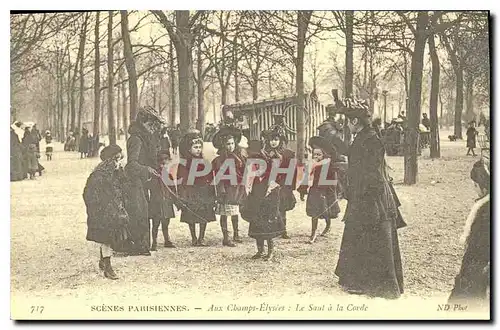 REPRO Scenes Parisiennes aux Champs Elysees le Saut a la Corde