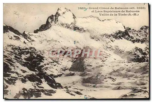 Cartes postales Grand Cimon de Rabuons et Lacs Superieurs de Rabuons Ballee de la Tinee A M