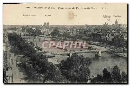 Ansichtskarte AK Paris 4e et 5e Panorama de Paris Cote Est