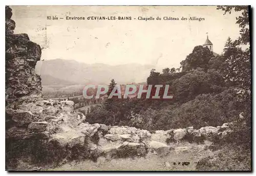 Cartes postales Environs d'Evian les Bains Chapelle du Chateau des Allinges