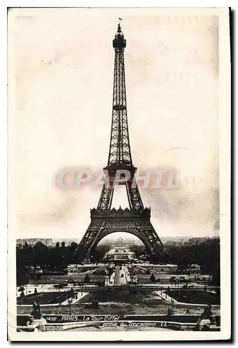 Ansichtskarte AK Paris la Tour Eiffel prise du Trocadero