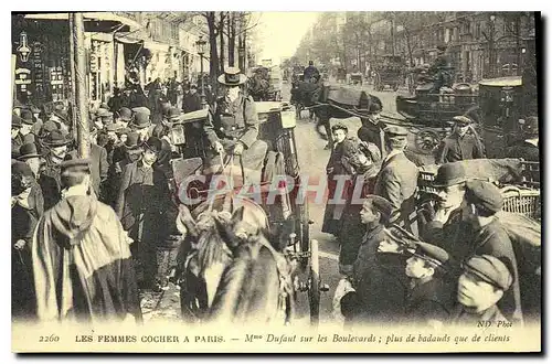 REPRO Les Femmes Cocher a Paris Mme Dufaut sur les Boulevards plus de badauds que de Clients