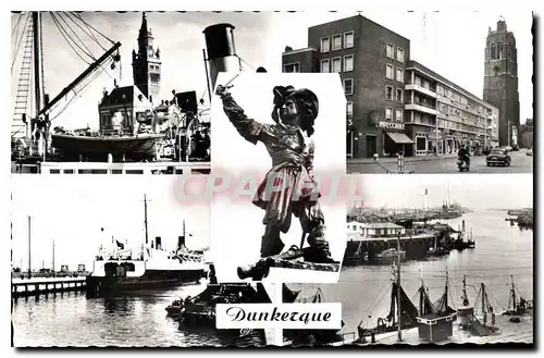 Cartes postales Dunkerque Le Beffroi Place Jean bart Jean Bart Depart du Ferry Boat Le Chenal
