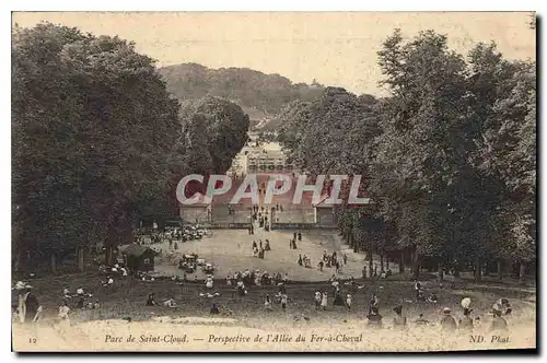 Cartes postales Parc de Saint Cloud Perspective de l'Allee du fer a Cheval