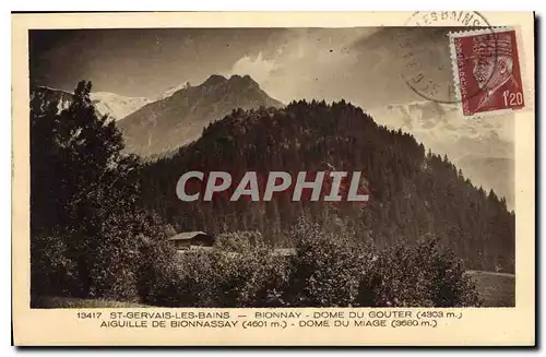 Cartes postales St Gervais les Bains Bionnay Dome du Gouter Aiguille de Bionnassay Dome du Miage