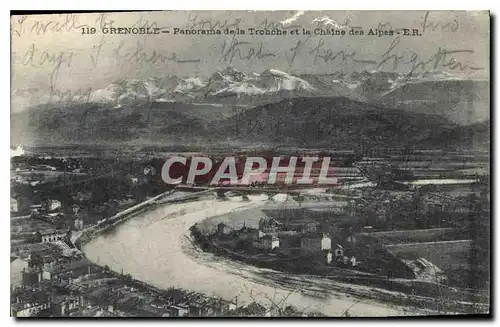 Cartes postales Grenoble Panorama de la Tronche et la Chaine des Alpes