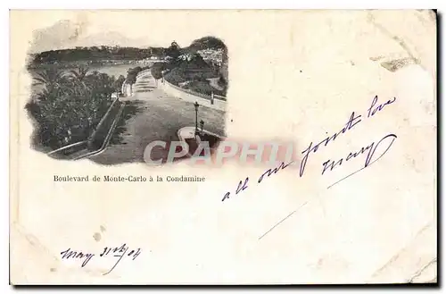 Cartes postales Boulevard de Monte Carlo a la Condamine