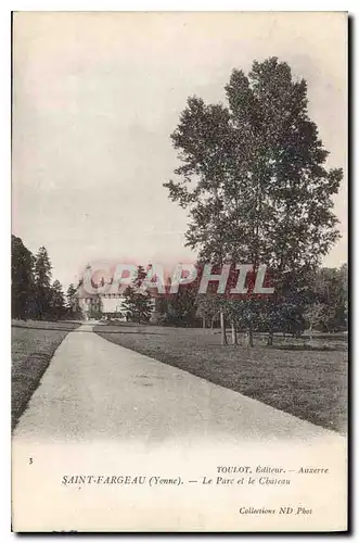 Cartes postales Saint Fargeau Yonne Le Parc et le Chateau