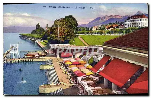 Cartes postales Evian les Bains La Plage