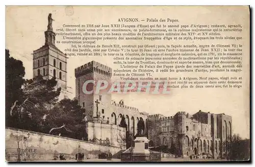 Cartes postales Avignon Palais des Papes