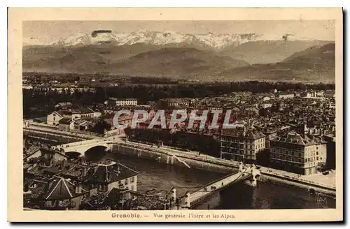 Ansichtskarte AK Grenoble Vue generale L'Isere et les Alpes