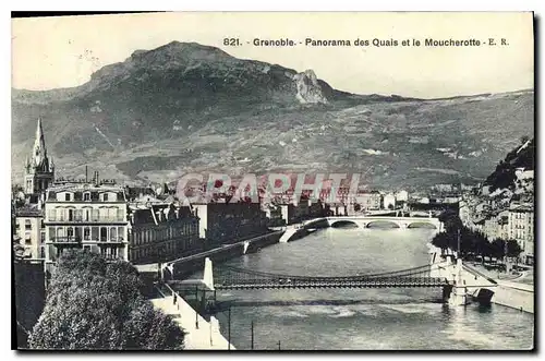 Cartes postales Grenoble Panorama des Quais et le Moucherotte