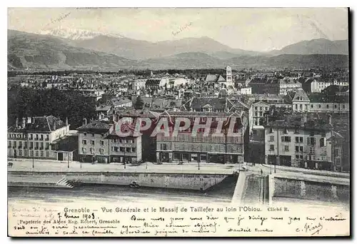 Ansichtskarte AK Grenoble Vue generale et le Massif de Taillefer au loin l'Obiou