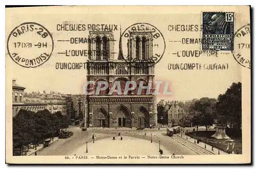 Ansichtskarte AK Paris Notre Dame et le Parvis