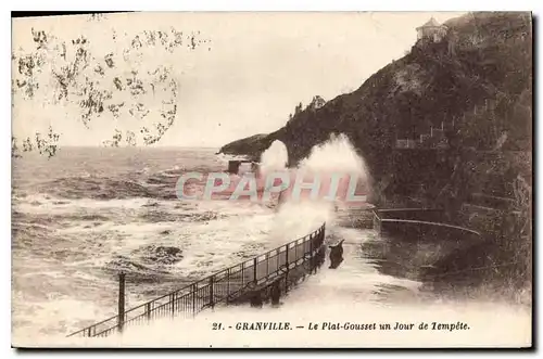 Ansichtskarte AK Granville Le Plat Gousset un Jour de Tempete