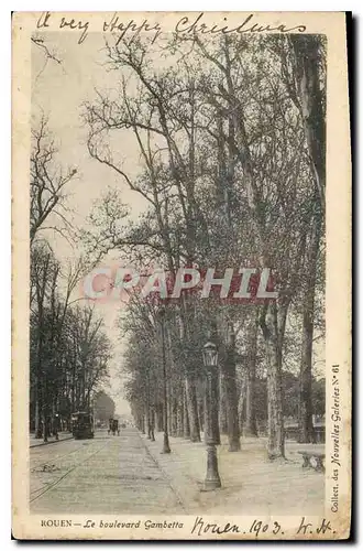 Cartes postales Rouen Le Boulevard Gambetta