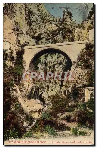 Cartes postales Menton Frontiere Francaise Italienne