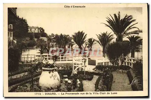 Cartes postales Cote d'Emeraude Dinard La Promenade vue de la Villa Clair de Lune