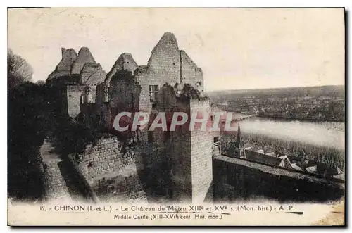 Cartes postales Chinon I et L Le Chateau du Milieu