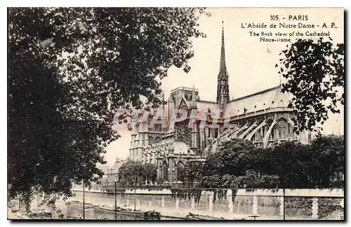 Ansichtskarte AK Paris L'Abside de Notre Dame