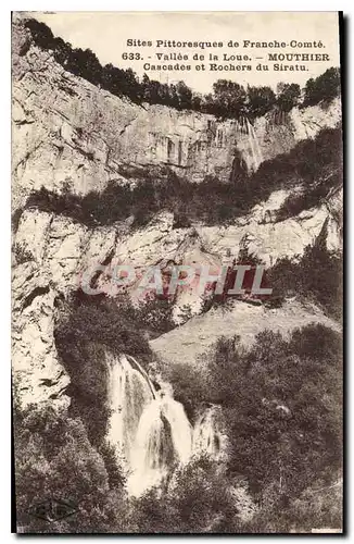 Cartes postales Sites Pittoresques de France Comte Vallee de la Loue Mouthier Cascades et Rochers du Siratu