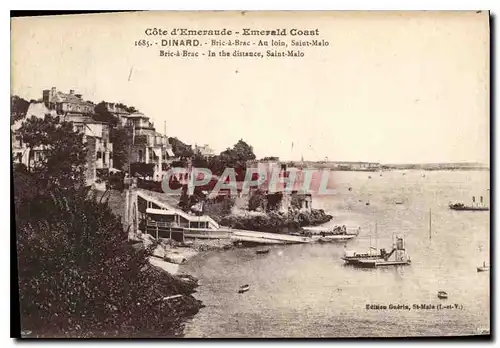 Cartes postales Cote d'Emeraude Dinard Bric a Brac au loin Saint Malo