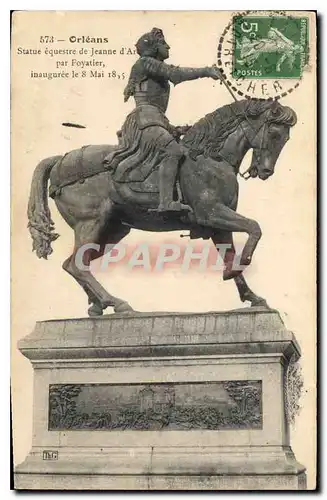 Ansichtskarte AK Orleans Statue equestre de Jeanne D'Arc