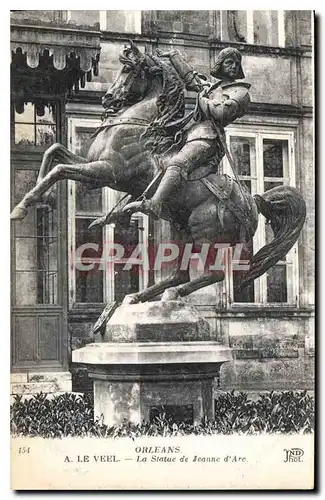 Cartes postales Orleans A le Veel La Statue de Jeanne D'Arc