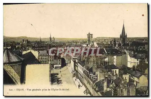 Ansichtskarte AK Dijon Vue generale prise de L'Eglise St Michel