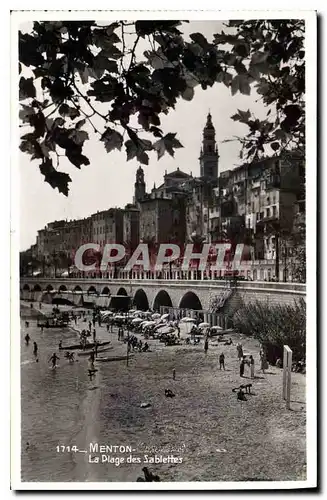 Ansichtskarte AK Menton La Plage des Sablettes