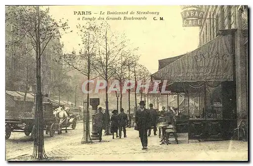 REPRO Paris Le Boulevard de Strasbourg a l'angle des Grands Boulevards