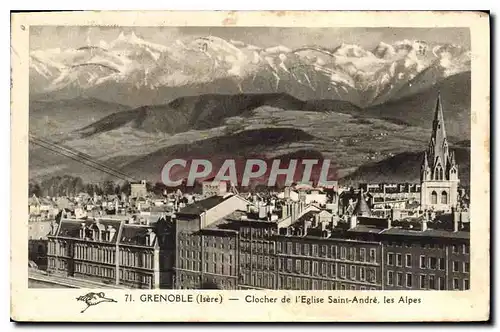 Ansichtskarte AK Grenoble Isere Clocher de l'Eglise Saint Andre les Alpes