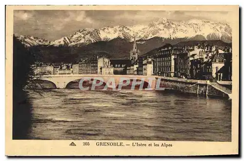 Cartes postales Grenoble L'Isere et les Alpes