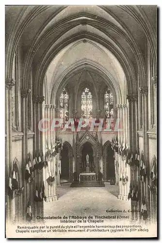 Cartes postales Chocolaterie de l'Abbaye de Tinchebral Orne Interieur de la Chapelle