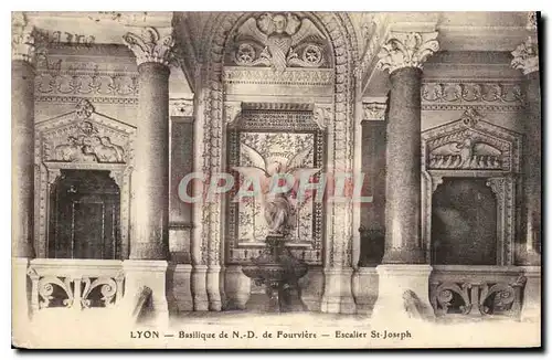 Cartes postales Lyon Basilique de N D de Fourviere Escalier St Joseph