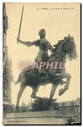 Cartes postales Reims La Statue de Jeanne D'Arc