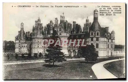 Ansichtskarte AK Chambord Le Chateau La Facade septentrionale