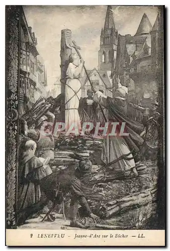 Cartes postales Lenepveu Jeanne D'Arc sur le Bucher