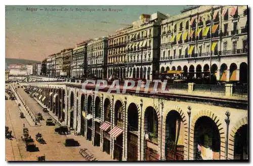 Cartes postales Alger Boulevard de la Republique et les Rampes
