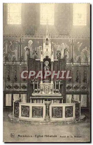 Ansichtskarte AK Maredsous Eglise Abbatiale Autel de St Benoit