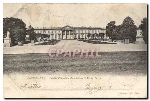 Cartes postales Compiegne Facade Principale du Chateau cote du Parc