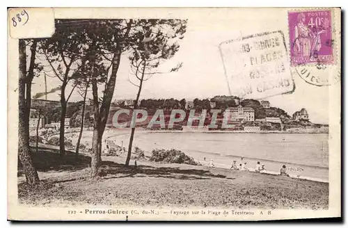 Cartes postales Perros Guirec C du N Paysage sur la Plage de Trestraou