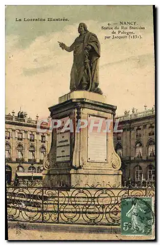 Ansichtskarte AK Nancy Statue du Roi Stanislas de Pologne par Jacquot