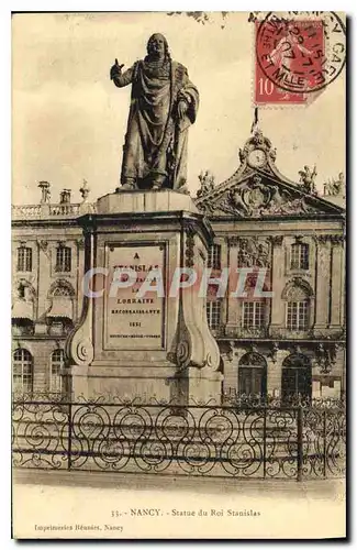 Cartes postales Nancy Statue du Roi Stanislas