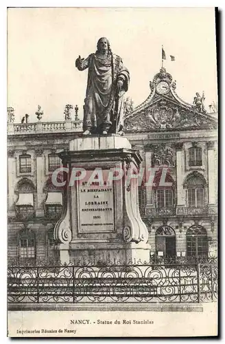 Ansichtskarte AK Nancy Statue du Roi Stanislas