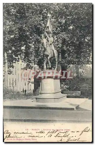 Cartes postales Nancy Statue de Jeanne d'Arc