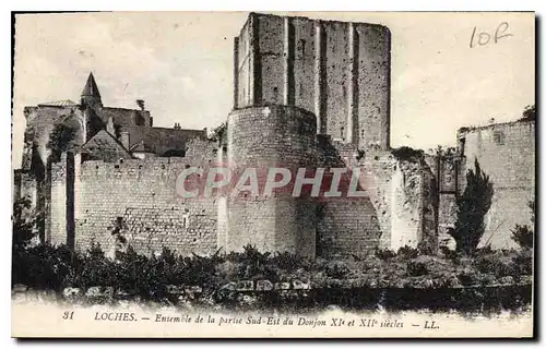 Ansichtskarte AK Loches Ensemble de la partie Sud Est du Donjon