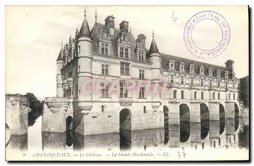 Cartes postales Chenonceaux Le Chateau La Facade Occidentale