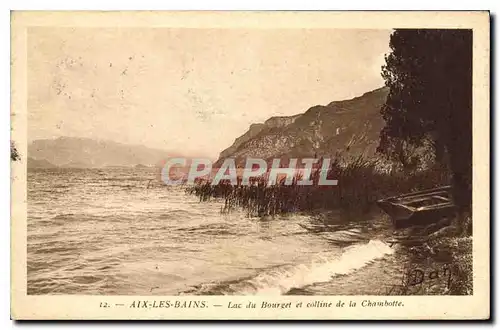 Cartes postales Aix les Bains Lac du Bourget et colline de la Chambotte